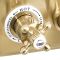 Milano Elizabeth - Brushed Brass Traditional Thermostatic Shower with Diverter, Hand Shower and Bath Spout (2 Outlet)