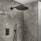 Milano Otto - Modern Thermostatic Shower with Wall Mounted Shower Head and Hand Shower - Choice of Finish (2 Outlets)