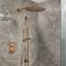 Milano Otto - Modern Thermostatic Shower with Wall Mounted Shower Head and Riser Rail Kit - Choice of Finish (2 Outlets)
