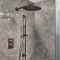 Milano Otto - Modern Thermostatic Shower with Wall Mounted Shower Head and Riser Rail Kit - Choice of Finish (2 Outlets)