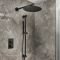 Milano Otto - Modern Thermostatic Shower with Wall Mounted Shower Head and Riser Rail Kit - Choice of Finish (2 Outlets)