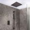 Milano Otto - Modern Thermostatic Shower with Recessed Shower Head and Riser Rail Kit - Choice of Finish (2 Outlets)