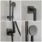 Milano Lune - Thermostatic Shower with Diverter, Shower Head and Riser Rail with Hand Shower (2 Outlet) - Choice of Finish