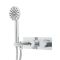 Milano Lune - Modern Thermostatic Shower with Diverter, Recessed Shower Head and Hand Shower (2 Outlet) - Choice of Finish