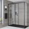 Milano Nero - Black Shower Side Panel - Choice of Sizes