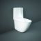 RAK Sensation - Gloss White Modern Touchless Close Coupled Rimless Toilet with Soft Close Seat