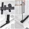 Milano Nero - Black Frameless Sliding Door Shower Enclosure - Choice of Sizes and Side Panel