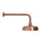 Milano Elizabeth - Brushed Copper 205mm Traditional Apron Shower Head and Wall Arm
