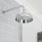 Milano Elizabeth - Chrome and White Traditional Thermostatic Shower with Riser Rail and Shower Head (2 Outlet)