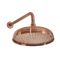 Milano Elizabeth - Brushed Copper 300mm Traditional Apron Shower Head and Wall Arm