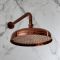 Milano Elizabeth - Brushed Copper 300mm Traditional Apron Shower Head and Wall Arm