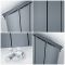 Milano Skye - Aluminium Anthracite Horizontal Designer Radiator - 600mm x 1135mm (Single Panel)