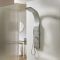 Milano Barton - Modern Shower Tower Panel with Shower Head, Hand Shower and Body Jets - Matt Silver