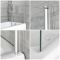 Milano Elswick - 1700mm x 750mm Standard Single Ended Shower Bath with Square Bath Screen and Panels