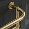 Milano Elizabeth - Brushed Brass Traditional Heated Towel Rail - 963mm x 673mm (With Overhanging Rail)