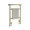 Milano Elizabeth - Brushed Brass Traditional Heated Towel Rail - 963mm x 673mm (With Overhanging Rail)