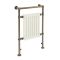 Milano Elizabeth - Dark Brushed Brass Traditional Electric Heated Towel Rail - 930mm x 620mm