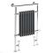 Milano Elizabeth - Anthracite Traditional Dual Fuel Heated Towel Rail - 930mm x 620mm - Choice of Wi-Fi Thermostat and Cable Cover