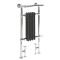 Milano Elizabeth - Anthracite Traditional Dual Fuel Heated Towel Rail - 930mm x 450mm (withOverhanging Rail) - Choice of Wi-Fi Thermostat and Cable Cover