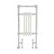 Milano Elizabeth - White and Chrome Traditional Heated Towel Rail - 930mm x 450mm