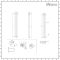Milano x ECOSO Aruba Slim - Electric Anthracite Vertical Designer Radiator - 1780mm x 236mm (Double Panel) - with Wi-FI Thermostatic Heating Element