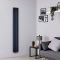 Milano Aruba Flow - Anthracite Vertical Middle Connection Designer Radiator - 1780mm x 236mm (Double Panel)
