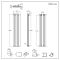Milano Alpha - Anthracite Flat Panel Vertical Designer Radiator - 1780mm x 350mm (Double Panel)