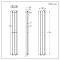 Milano Viti - Anthracite Diamond Panel Vertical Designer Radiator - 1780mm x 280mm (Double Panel)