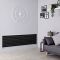 Milano Aruba - Black Horizontal Designer Radiator - 472mm x 1780mm (Single Panel)