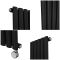 Milano x ECOSO Aruba Slim - Electric- Black Vertical Designer Radiator - 1780mm x 236mm (Single Panel) - with Wi-FI Thermostatic Heating Element