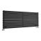 Milano Aruba - Black Horizontal Designer Radiator - 590mm x 1780mm (Double Panel)