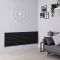 Milano Aruba - Black Horizontal Designer Radiator - 590mm x 1780mm (Double Panel)