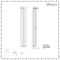 Milano x ECOSO Aruba Slim - Electric Black Vertical Designer Radiator - 1780mm x 236mm (Double Panel) - with Wi-FI Thermostatic Heating Element