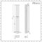 Milano Alpha - Chrome Flat Panel Vertical Designer Radiator - 1800mm x 225mm (Single Panel)