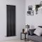Milano Aruba - Black Modern Vertical Designer Radiator - 1780mm x 590mm (Single Panel)
