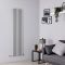 Milano Java - Silver Vertical Designer Radiator - 1780mm x 472mm (Single Panel)