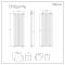 Milano Aruba - White Vertical Designer Radiator - 1780mm x 590mm (Double Panel)