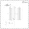 Milano Aruba Flow - White Vertical Middle Connection Designer Radiator - 1780mm x 472mm (Double Panel)