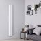 Milano Aruba Flow - White Vertical Middle Connection Designer Radiator - 1780mm x 236mm (Double Panel)