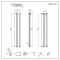 Milano Alpha - White Flat Panel Vertical Designer Radiator - 1780mm x 280mm (Double Panel)