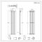 Milano Alpha - White Flat Panel Vertical Designer Radiator - 1780mm x 350mm (Single Panel)