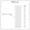 Milano Viti - White Diamond Panel Vertical Designer Radiator - 1780mm x 420mm (Single Panel)