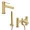 Milano Otto - Modern Basin Mixer and Bath Shower Mixer Tap Set - Choice of Finish