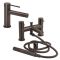 Milano Otto - Modern Basin Mixer and Bath Shower Mixer Tap Set - Choice of Finish