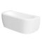 Milano Mellor - White Modern Curved D -Shape Bath and Panel - 1700mm x 800mm