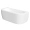 Milano Mellor - White Modern Curved D -Shape Bath and Panel - 1700mm x 800mm