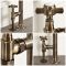 Milano - Brushed Brass Traditional Angled Radiator Valves (Pair)