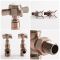 Milano - Brushed Bronze Traditional Angled Radiator Valves