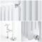 Milano Elizabeth - White and Chrome Traditional Heated Towel Rail - 930mm x 620mm