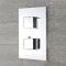 Milano Arvo - Chrome Thermostatic Shower with Wall Mounted Square Shower Head (1 Outlet)